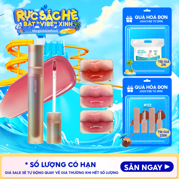  Son Tint Bóng Joocyee Bền Màu, Căng Bóng Spiral Shell Glazed Gloss 3.2g 