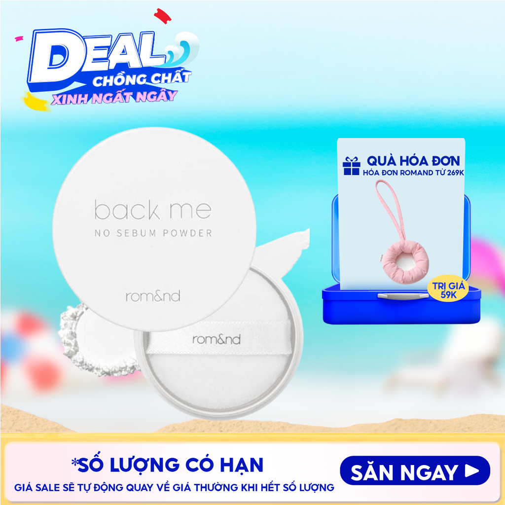 Phấn Phủ Romand Dạng Bột Che Phủ Tốt Giúp Da Mịn Màng Back Me No Sebum Powder 5g