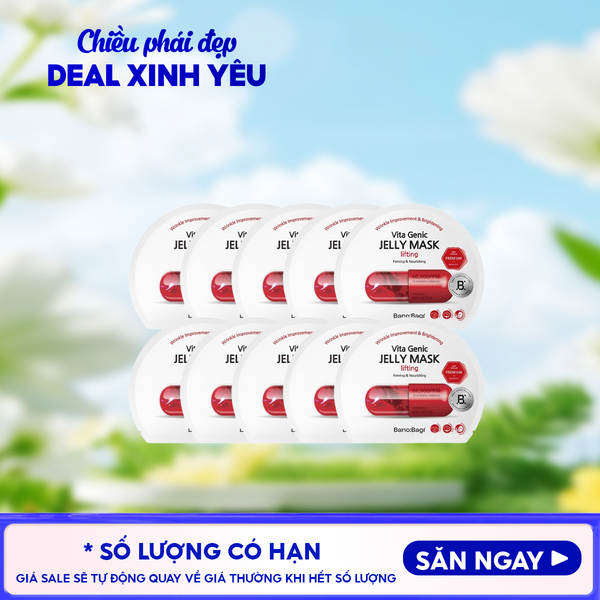  Combo 10 Miếng Mặt Nạ Banobagi Dưỡng Da Chuyên Sâu Vita Genic Jelly Mask 30g 