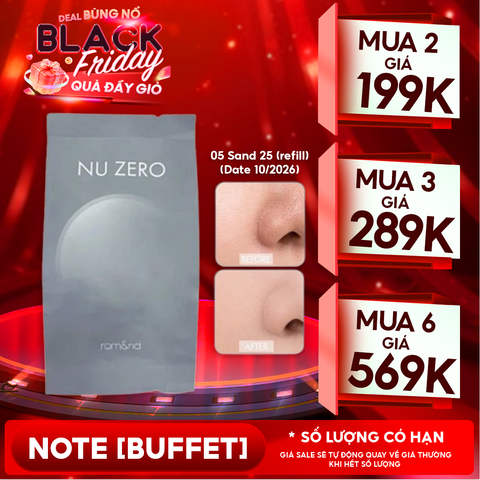  Phấn Nước Romand Che Phủ Cao, Mỏng Nhẹ Tự Nhiên NU Zero Cushion SPF24/PA++ 15g 