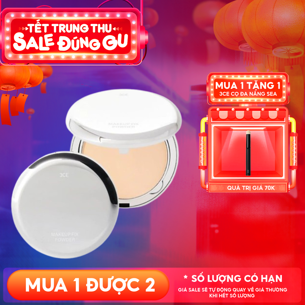 Phấn Phủ 3CE Cố Định Trang Điểm Makeup Fix Powder 9g