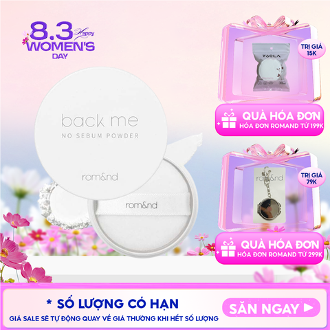 Phấn Phủ Romand Dạng Bột Che Phủ Tốt Giúp Da Mịn Màng Back Me No Sebum Powder 5g