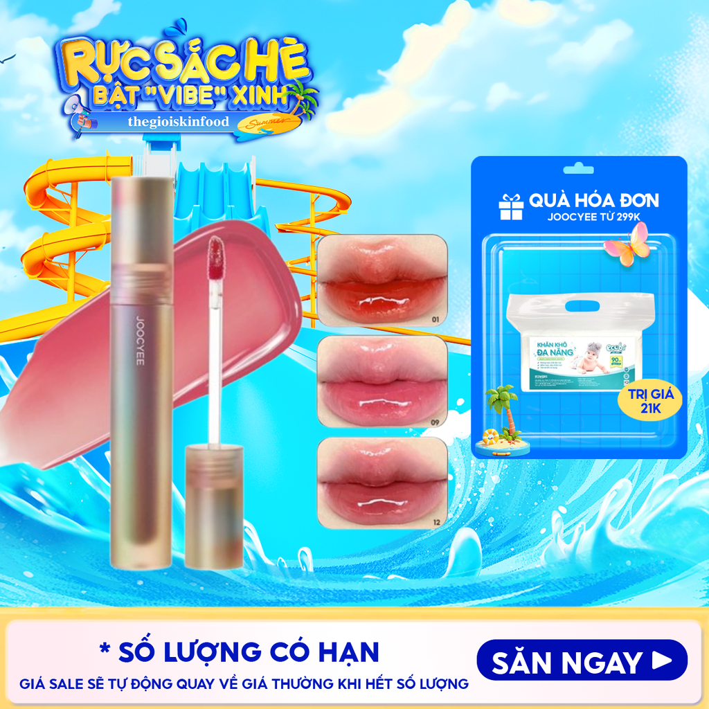 Son Tint Bóng Joocyee Bền Màu, Căng Bóng Spiral Shell Glazed Gloss 3.2g