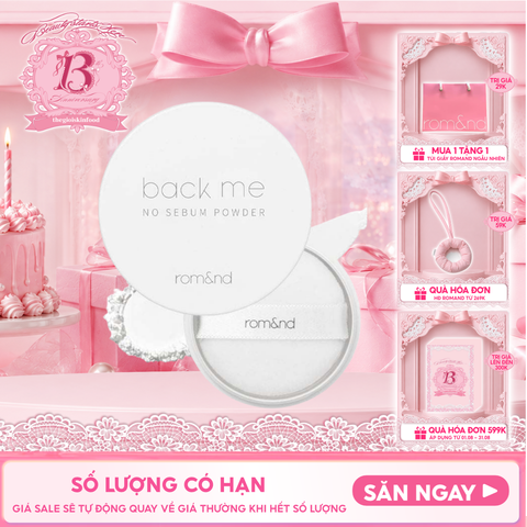 Phấn Phủ Romand Dạng Bột Che Phủ Tốt Giúp Da Mịn Màng Back Me No Sebum Powder 5g