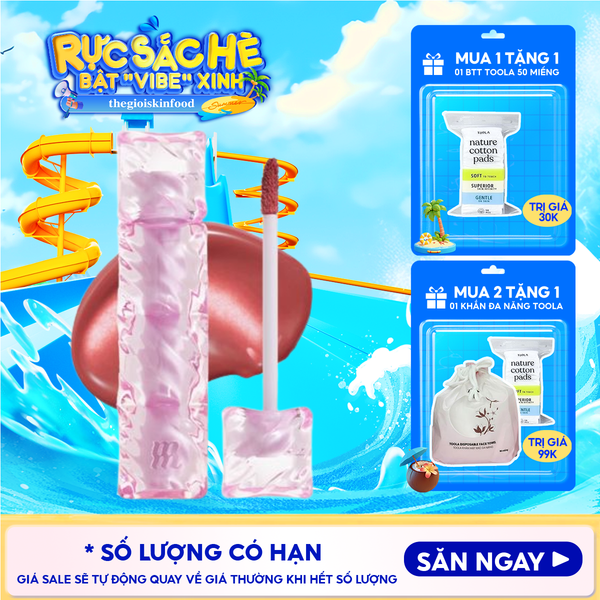  [PRE-ORDER] Son Tint Merzy Mịn Lì , Bền Màu, Fit Môi Tự Nhiên Water Fit Blur Tint 3.7g 
