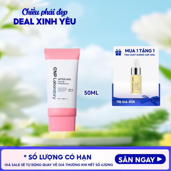  Kem Chống Nắng CNP Kiềm Dầu, Nâng Tông Laboratory After-Ray Tone-Up Protection Sun SPF 42 PA+++ 50ml 