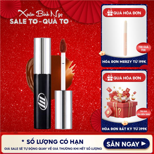  [NEW BY AI] Son Kem Lì Merzy Mịn Mượt Nhẹ Môi, Bền Màu Cyber Mellow Tint 