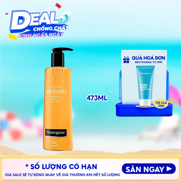  Sữa Tắm Neutrogena Dưỡng Ẩm Tươi Mới Dạng Gel Rainbath Refreshing Shower And Bath Gel 473ml 