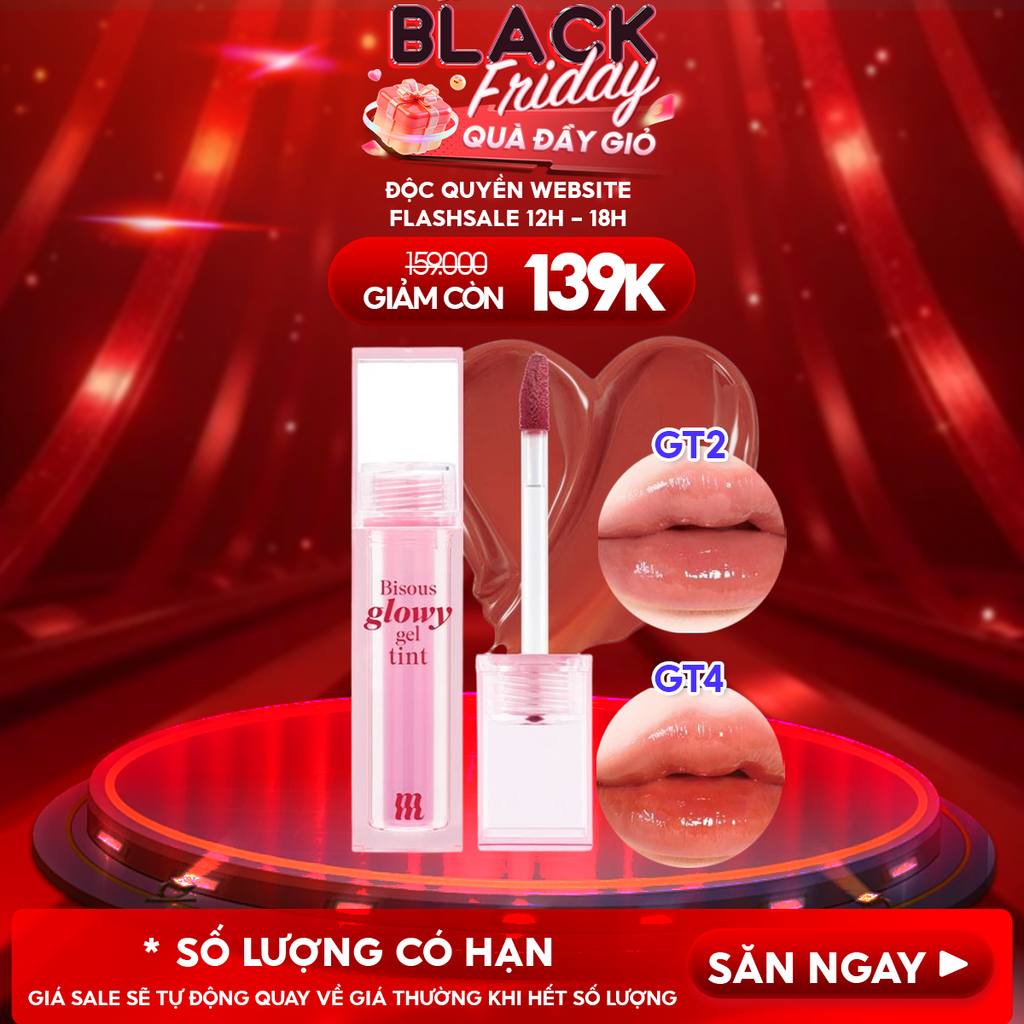 Son Bóng Pha Lê Merzy Căng Mọng, Bền Màu Bisous Glowy Gel Tint