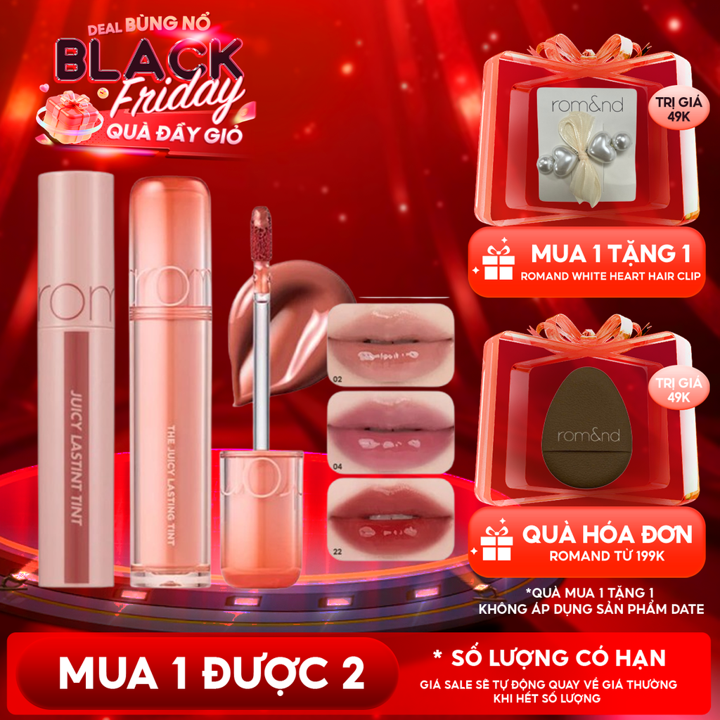 [NEW][Màu 1-39] Son Tint Lì Romand Căng Bóng The Juicy Lasting Tint