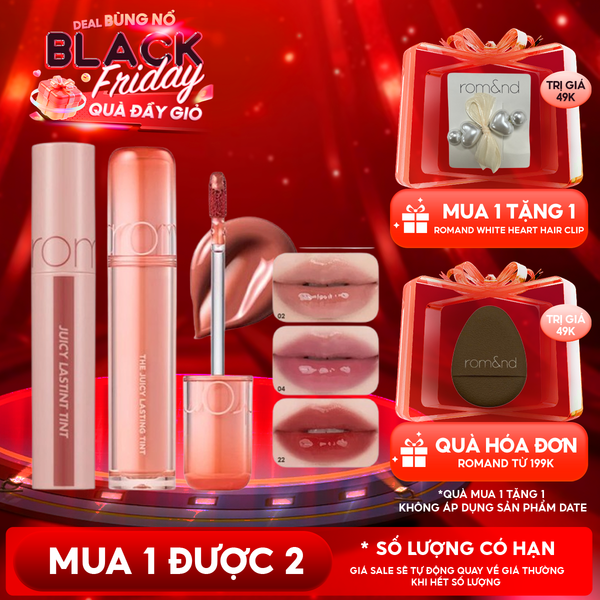  [NEW][Màu 1-39] Son Tint Lì Romand Căng Bóng The Juicy Lasting Tint 