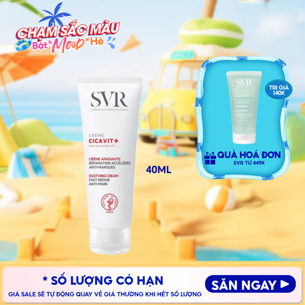 Kem Dưỡng SVR Làm Dịu Da Dành Cho Da Nứt Nẻ, Mẫn Đỏ Cicavit+ Cream 40ml
