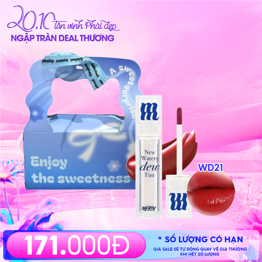 Combo Quà Tặng 20/10: Combo Túi Hộp Nhỏ Enjoy The Sweetness Và Son Môi Merzy