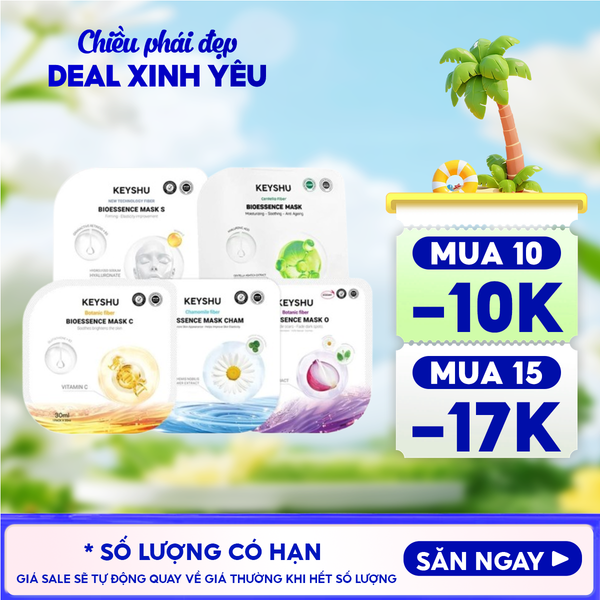  Mặt Nạ Keyshu Dưỡng Ẩm, Làm Mềm Da, Hỗ Trợ Ngừa Lão Hóa Bioessence Mask 30ml 