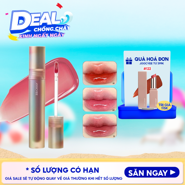  Son Tint Bóng Joocyee Bền Màu, Căng Bóng Spiral Shell Glazed Gloss 3.2g 