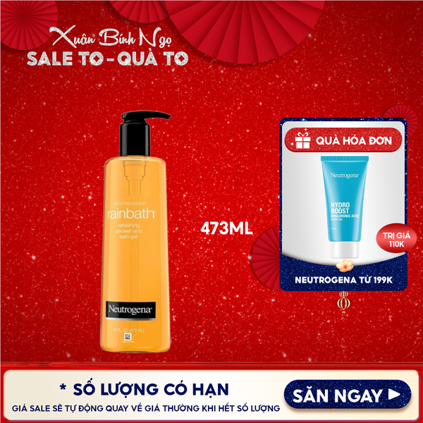  Sữa Tắm Neutrogena Dưỡng Ẩm Tươi Mới Dạng Gel Rainbath Refreshing Shower And Bath Gel 473ml 