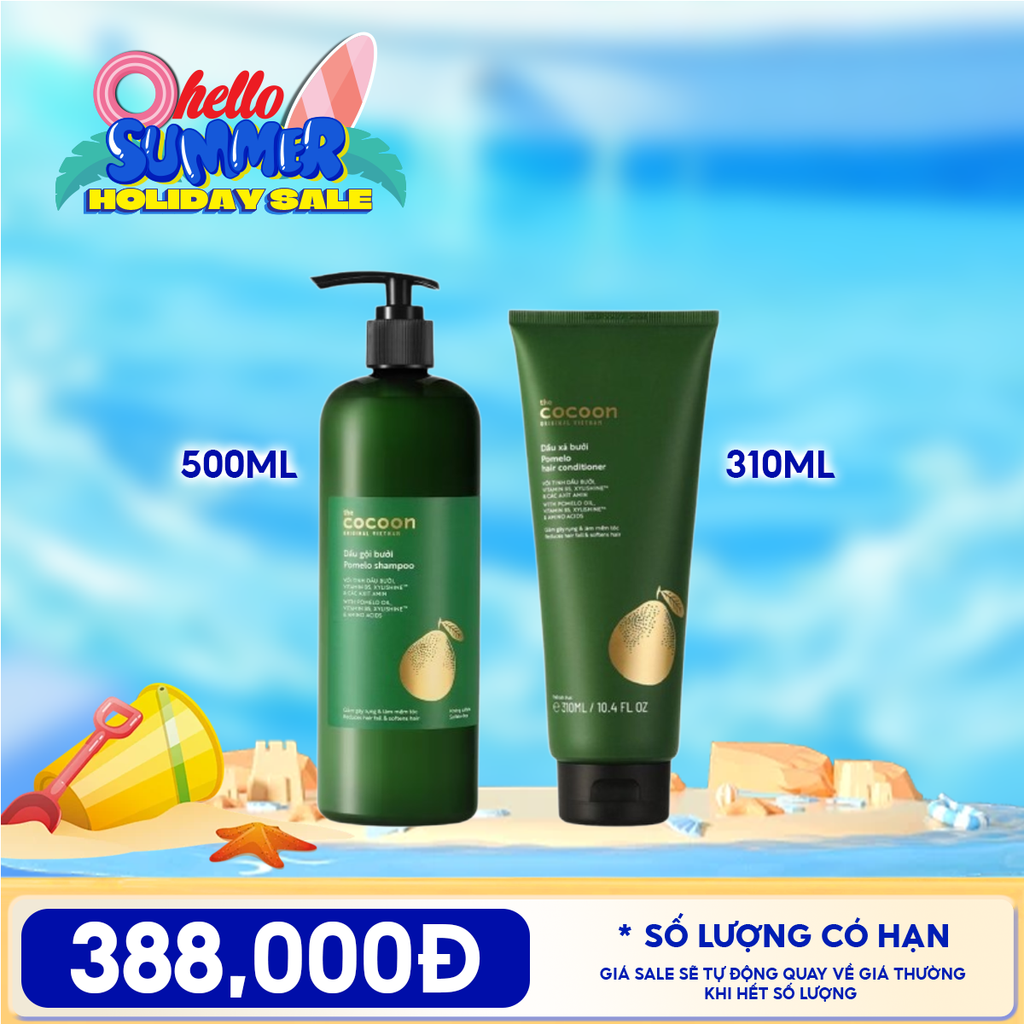 Dầu Gội Cocoon Tinh Chất Dầu Bưởi Giúp Giảm Gãy Rụng & Hỗ Trợ Mọc Tóc Pomelo Shampoo