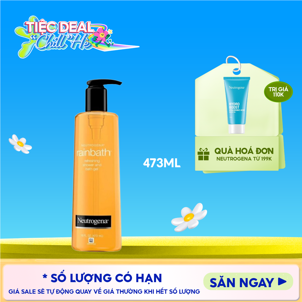 Sữa Tắm Neutrogena Dưỡng Ẩm Tươi Mới Dạng Gel Rainbath Refreshing Shower And Bath Gel 473ml