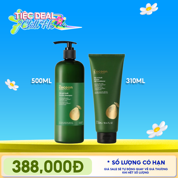  Dầu Gội Cocoon Tinh Chất Dầu Bưởi Giúp Giảm Gãy Rụng & Hỗ Trợ Mọc Tóc Pomelo Shampoo 