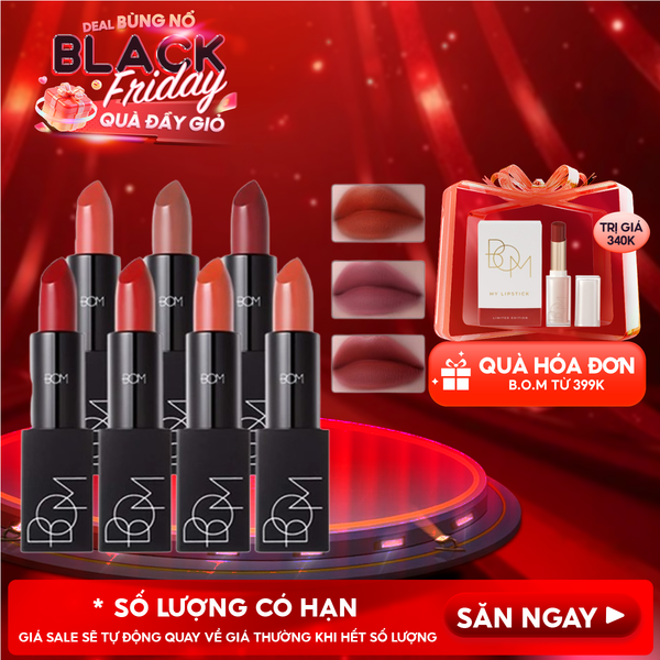 Son Thỏi Lì B.O.M Giàu Dưỡng, Bền Màu Lâu Trôi My Lipstick 