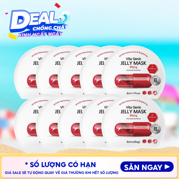  Combo 10 Miếng Mặt Nạ Banobagi Dưỡng Da Chuyên Sâu Vita Genic Jelly Mask 30g 