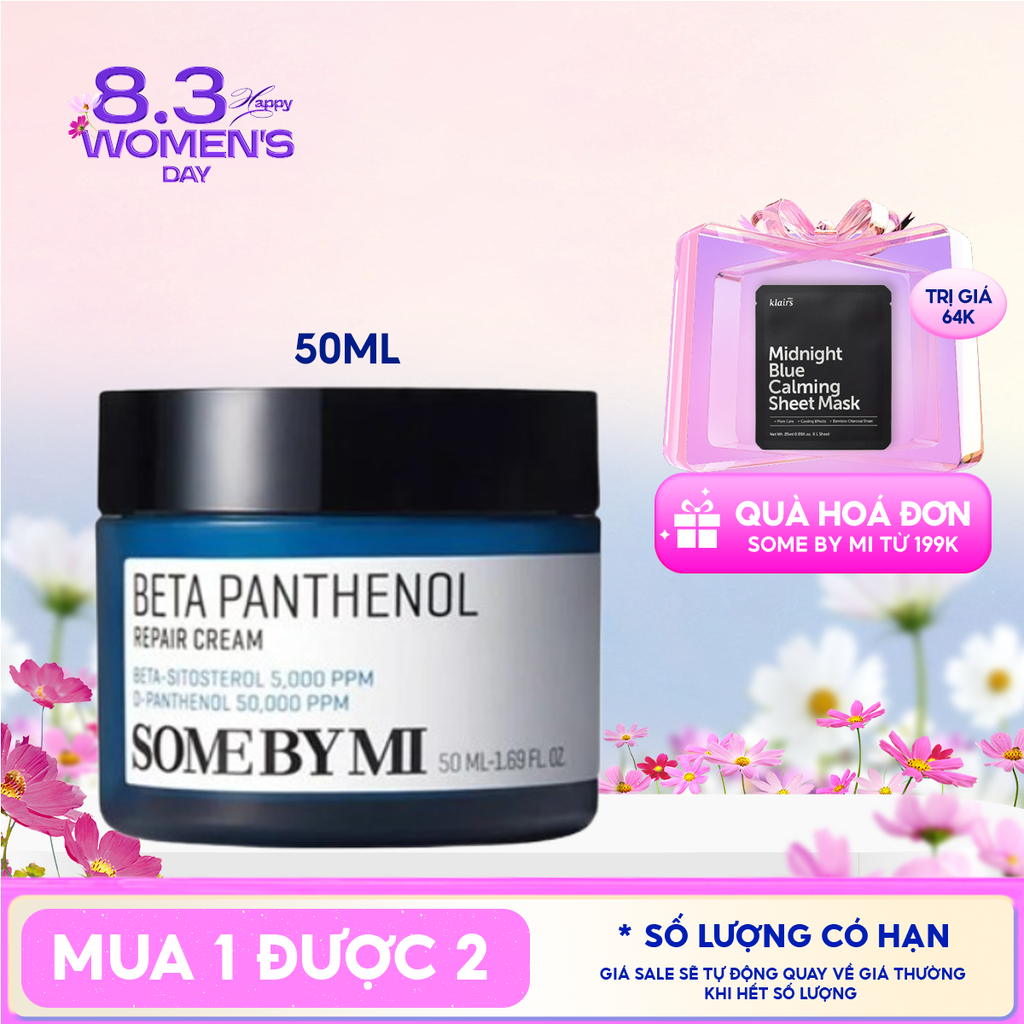 Kem Dưỡng Some By Mi Cấp Ẩm, Hỗ Trợ Phục Hồi Da Beta Panthenol Repair Cream 50ml
