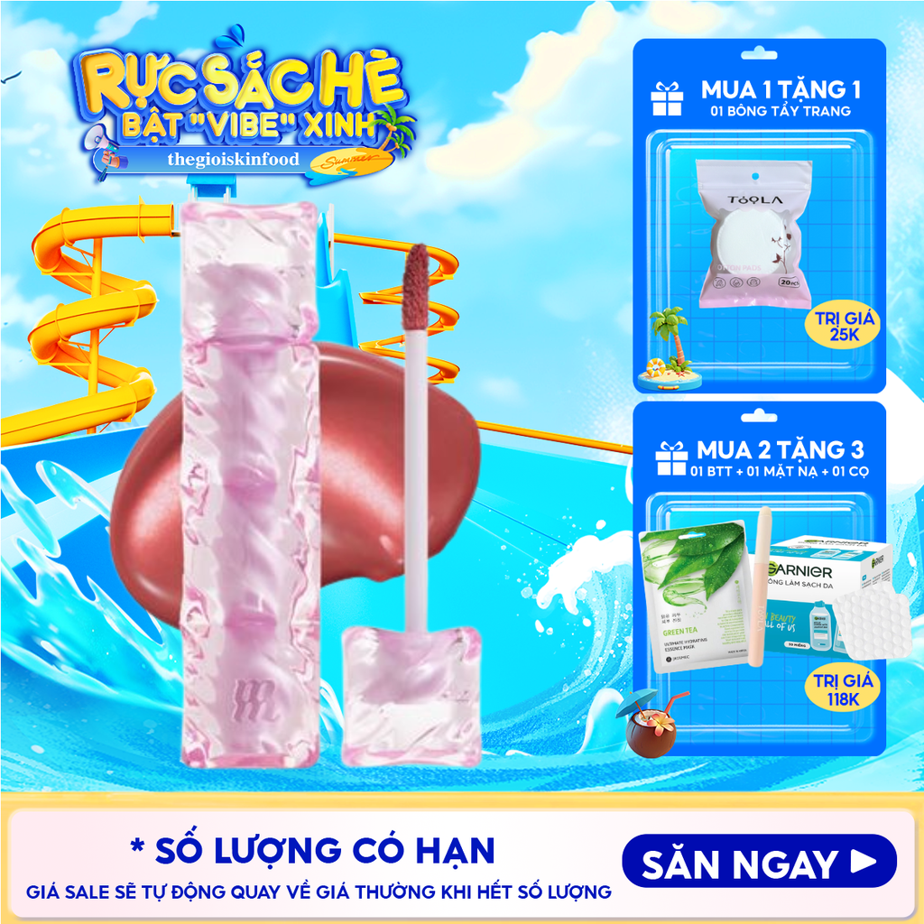 Son Tint Merzy Mịn Lì , Bền Màu, Fit Môi Tự Nhiên Water Fit Blur Tint 3.7g