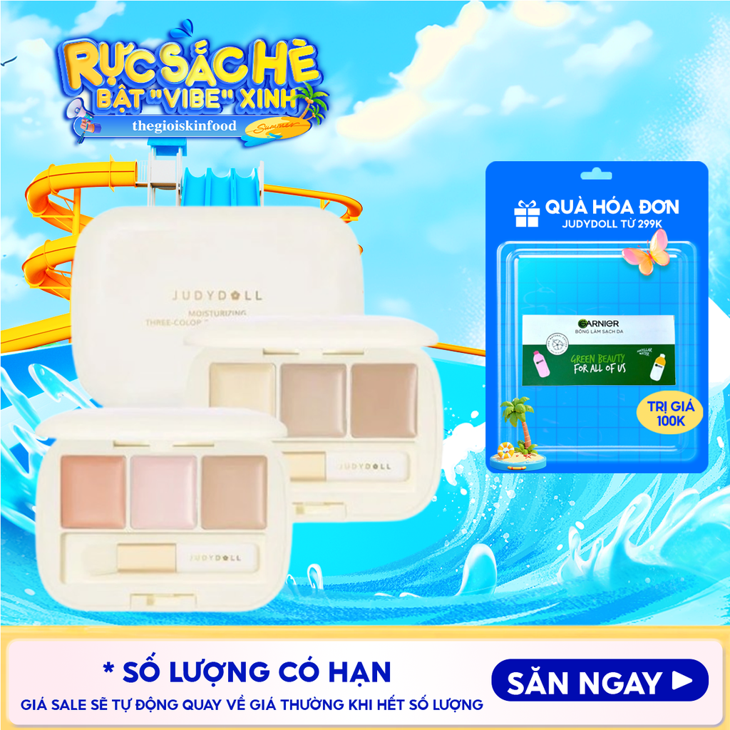 Bảng Che Khuyết Điểm 3 Ô Judydoll Three-Color Concealer Palette 2.7g