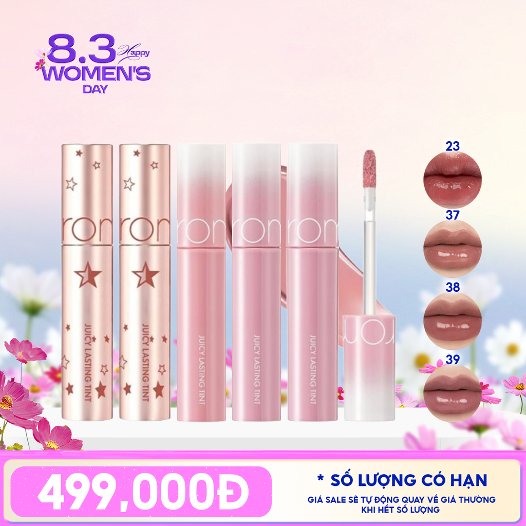 [PACK TIẾT KIỆM 50%] 2 Son Tint Lì Romand Juicy Lasting Tint Starry Edition + 3 Son Tint Lì Romand The Juicy Lasting Tint