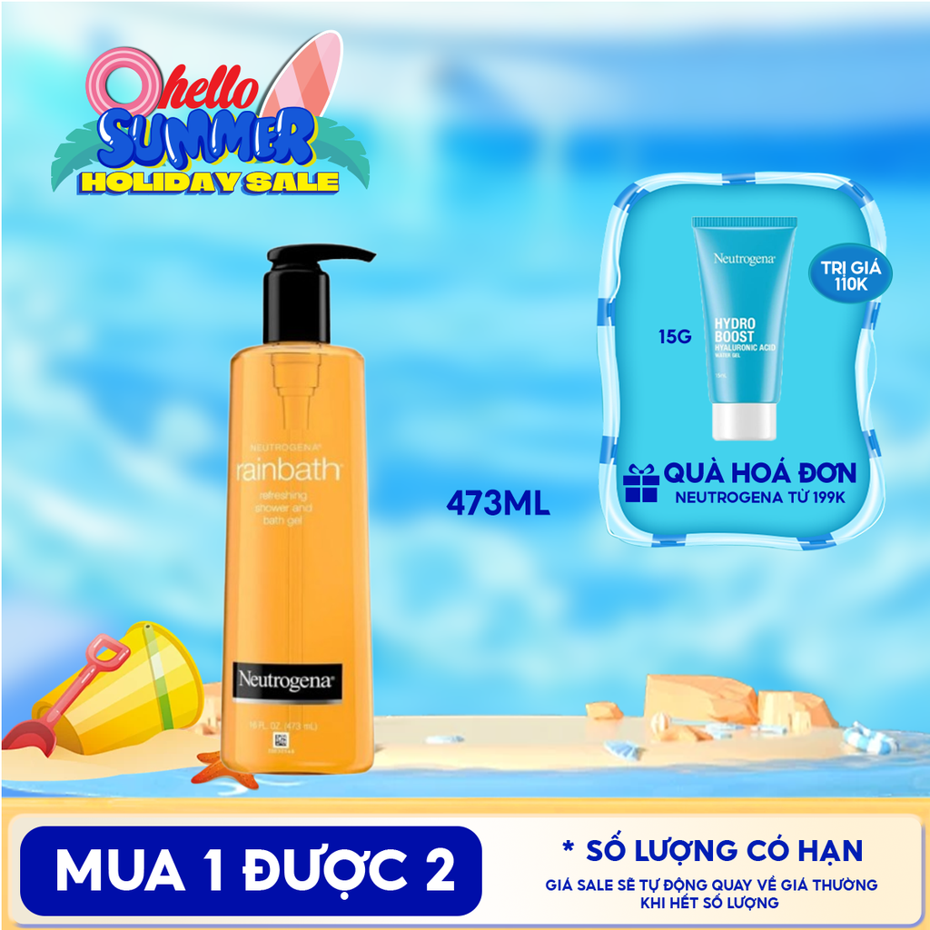 Sữa Tắm Neutrogena Dưỡng Ẩm Tươi Mới Dạng Gel Rainbath Refreshing Shower And Bath Gel 473ml