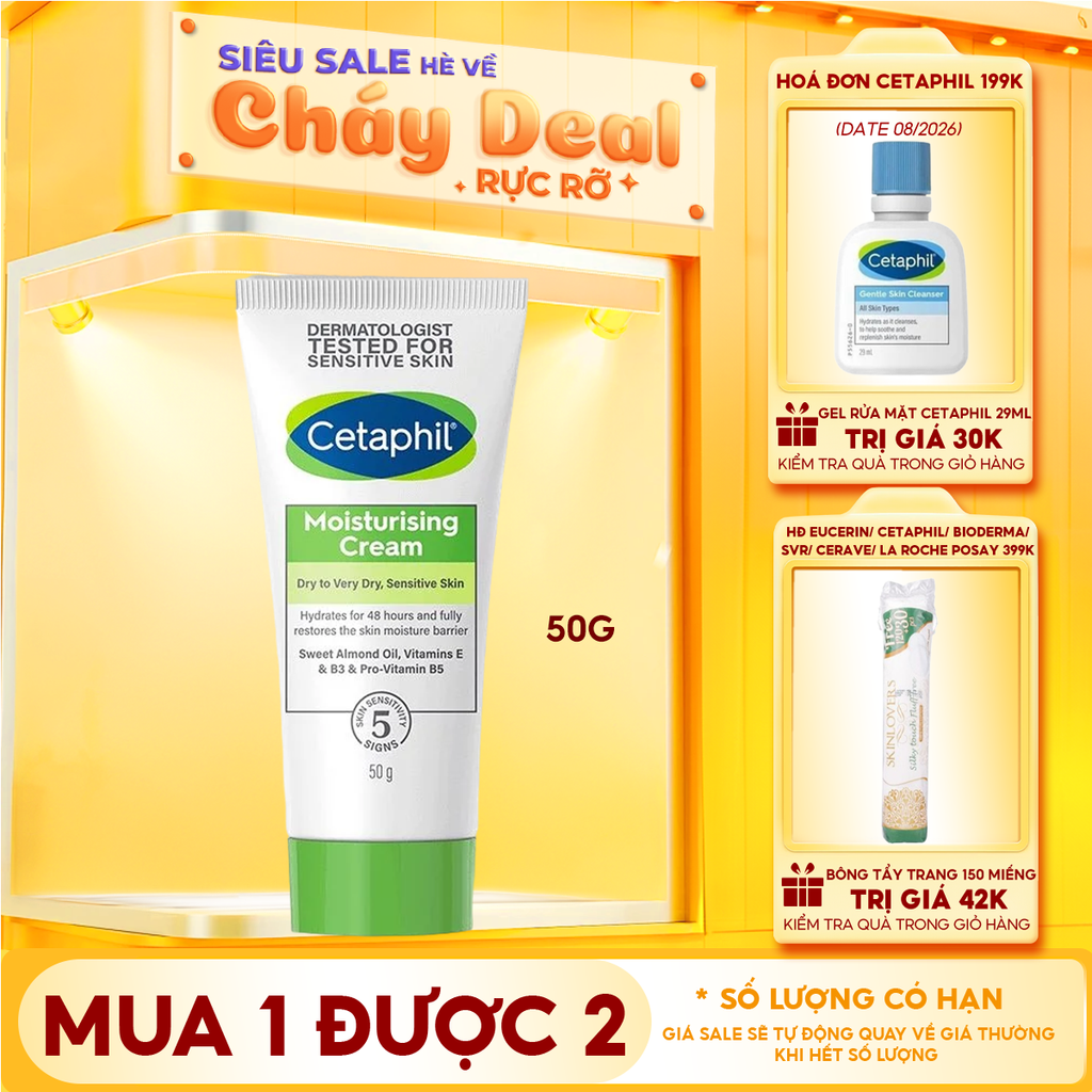 Kem Dưỡng Ẩm Cetaphil Dịu Nhẹ, Lành Tính Moisturizing Cream