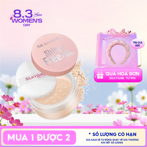  Phấn Phủ Dạng Bột Silkygirl Hỗ Trợ Kiềm Dầu Shine-Free Loose Powder 8g 