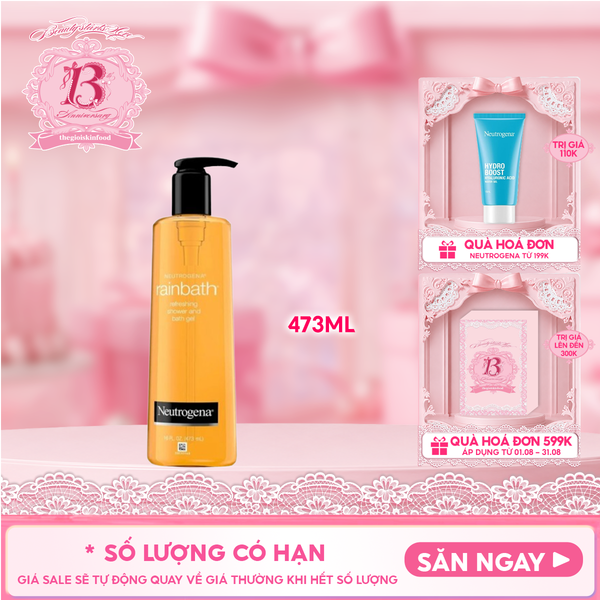  Sữa Tắm Neutrogena Dưỡng Ẩm Tươi Mới Dạng Gel Rainbath Refreshing Shower And Bath Gel 473ml 