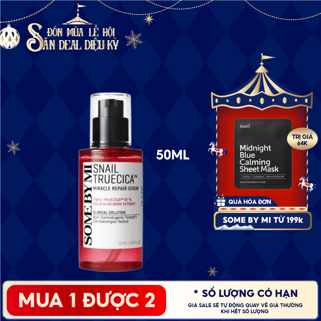 Serum Some By Mi Tinh Chất Ốc Sên Hỗ Trợ Mờ Thâm Sẹo Hàn Quốc Snail Truecica Miracle Repair Serum 50ml