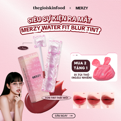 [NEW] Son Tint Merzy Mịn Lì , Bền Màu, Fit Môi Tự Nhiên Water Fit Blur Tint 3.7g