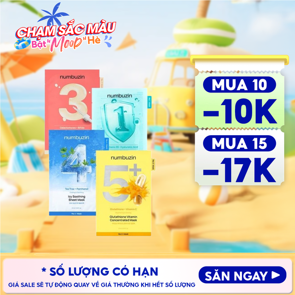  Mặt Nạ Miếng numbuzin Cấp Ẩm, Hỗ Trợ Phục Hồi Da, Làm Dịu Da Sheet Mask 
