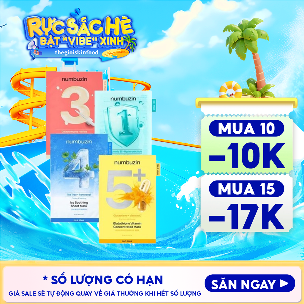 Mặt Nạ Miếng numbuzin Cấp Ẩm, Hỗ Trợ Phục Hồi Da, Làm Dịu Da Sheet Mask