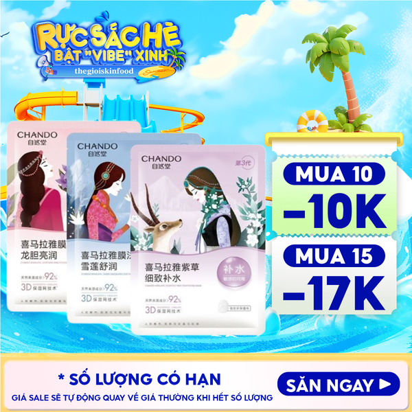  Mặt Nạ Thảo Dược Chando Himalaya Dưỡng Ẩm, Hỗ trợ Dưỡng Trắng, Thu Nhỏ Lỗ Chân Lông Mask 