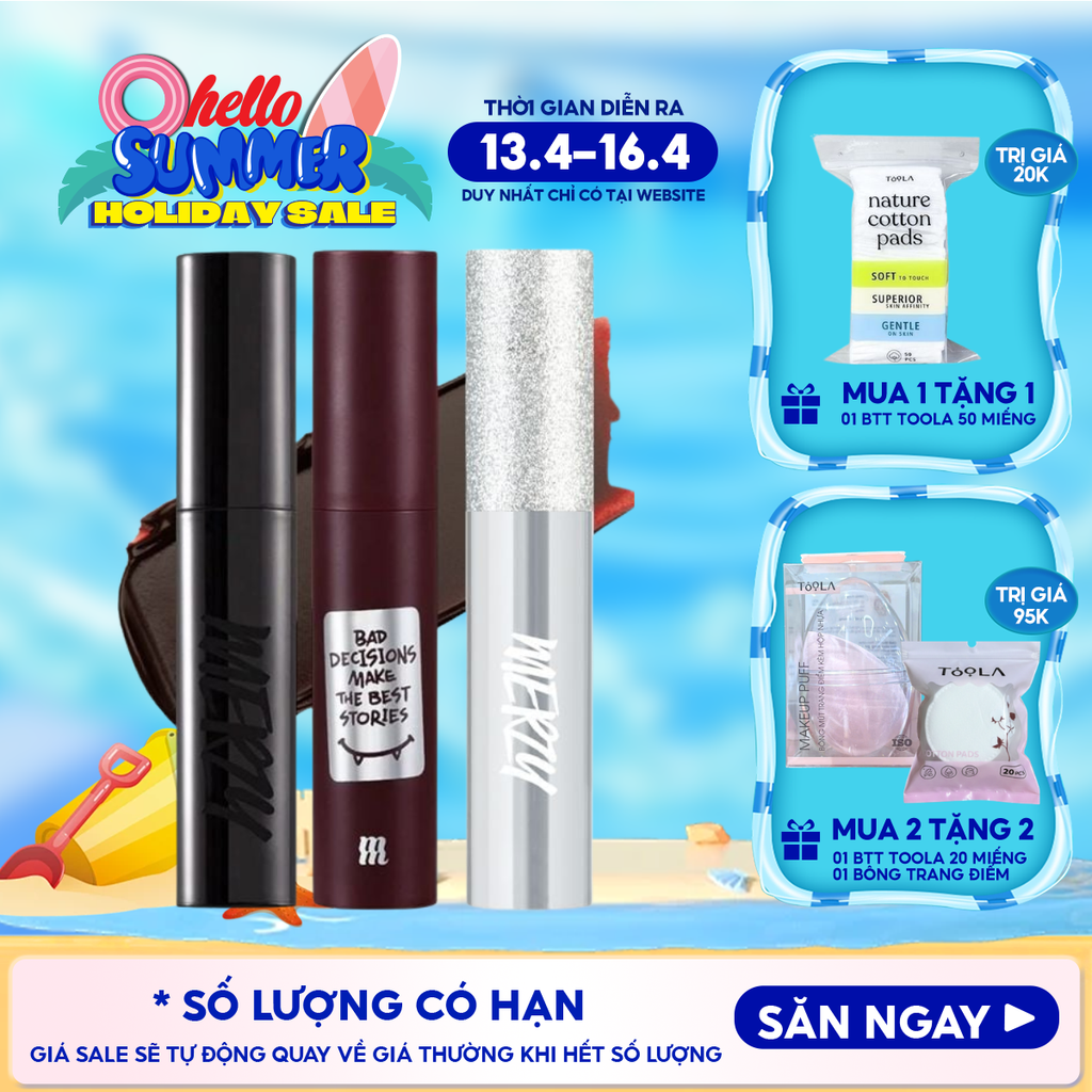 [Merzy Glam M13 Vỏ Bạc] Son Kem Merzy Siêu Lì, Mịn Môi Noir In The Mellow Tint