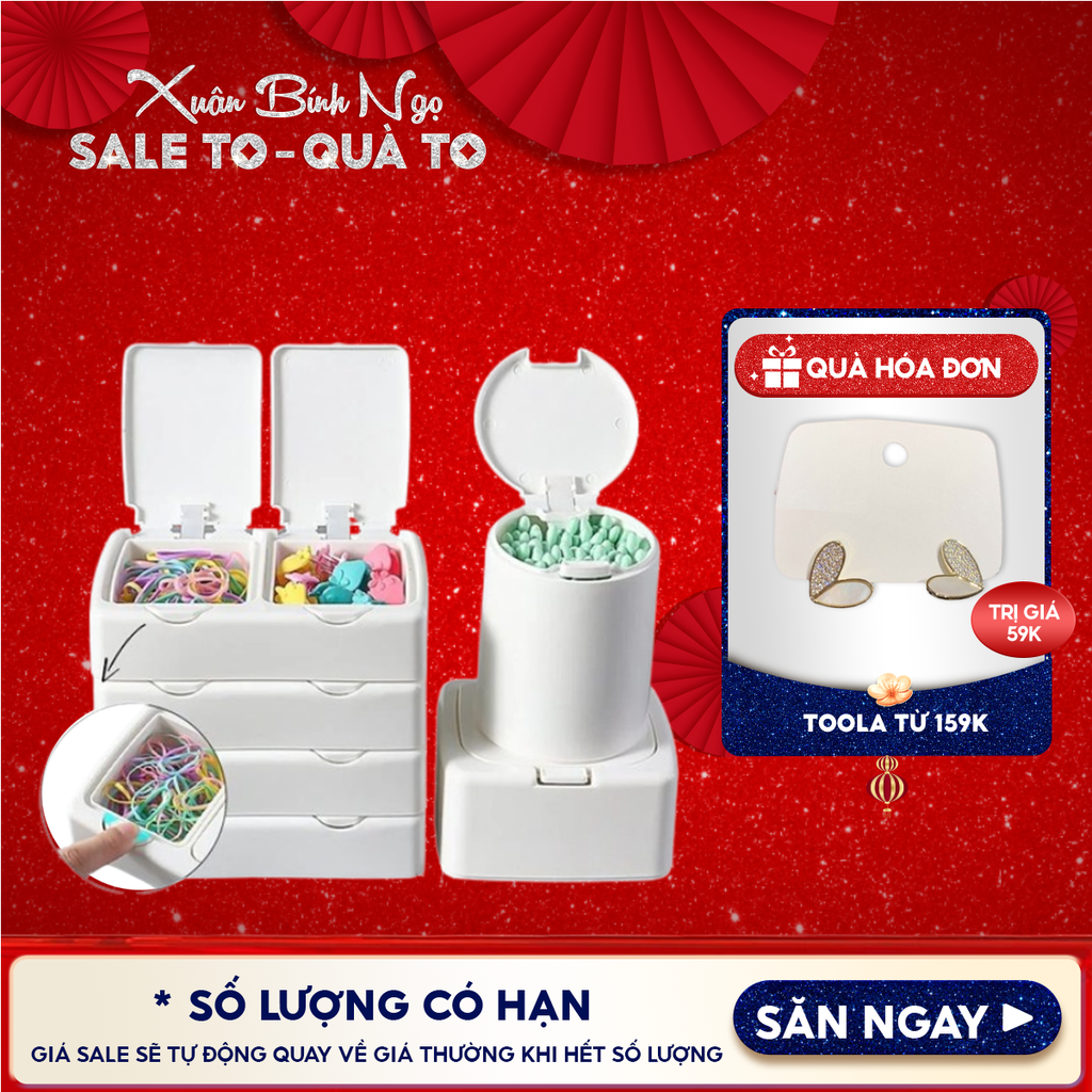 [NHẬP KHẨU] Hộp Đựng Phụ Kiện TOOLA Nắp Bật Đa Năng, Tiện Dụng