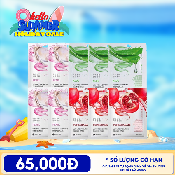  COMBO Du Lịch Jkosmec: Mặt Nạ Jkosmec Tinh Chất Cấp Ẩm Chuyên Sâu Ultimate Hydrating Essence Mask 25ml 