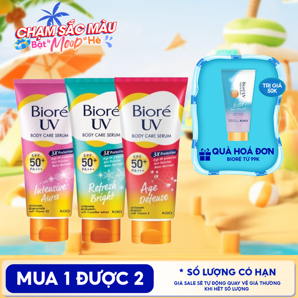  Serum Dưỡng Thể Chống Nắng Bioré Kháng Bụi UV Anti-Pollution Body Care SPF50+/PA+++ 