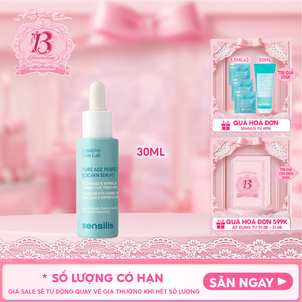  Serum Sensilis Cải Thiện Nếp Nhăn & Khuyết Điểm Da Pure Age Perfection [Cicakn Serum] 30ml 