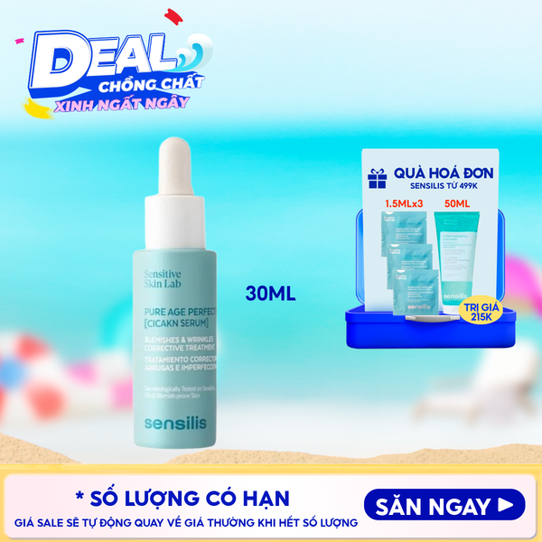  Serum Sensilis Cải Thiện Nếp Nhăn & Khuyết Điểm Da Pure Age Perfection [Cicakn Serum] 30ml 