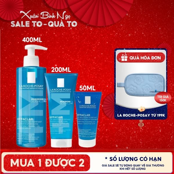  Sữa Rửa Mặt La Roche-Posay Dạng Gel Cho Da Dầu Mụn Effaclar Purifying Foaming Gel For Oily Sensitive Skin 