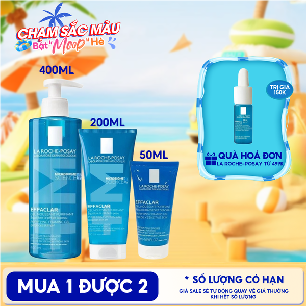  Sữa Rửa Mặt La Roche-Posay Dạng Gel Cho Da Dầu Mụn Effaclar Purifying Foaming Gel For Oily Sensitive Skin 