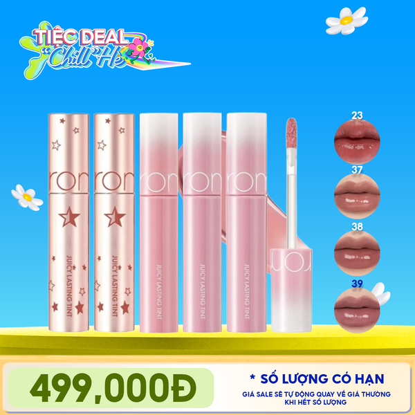  [PACK TIẾT KIỆM 50%] 2 Son Tint Lì Romand Juicy Lasting Tint Starry Edition + 3 Son Tint Lì Romand The Juicy Lasting Tint 