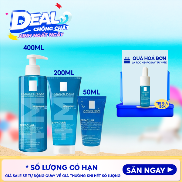  Sữa Rửa Mặt La Roche-Posay Dạng Gel Cho Da Dầu Mụn Effaclar Purifying Foaming Gel For Oily Sensitive Skin 