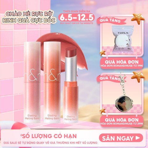[DUSTY ON THE NUDE] Son Dưỡng Dạng Thỏi Có Màu Thuần Chay Romand Glasting Melting Balm 3.5g