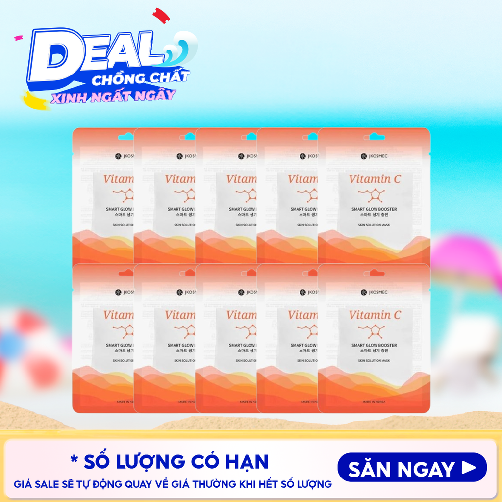 Combo 10 Miếng Mặt Nạ Jkosmec Cải Thiện Các Vấn Đề Làn Da Skin Solution Mask 25ml